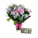 BUQUÊ TRADICIONAL COR DE ROSA COM FERRERO