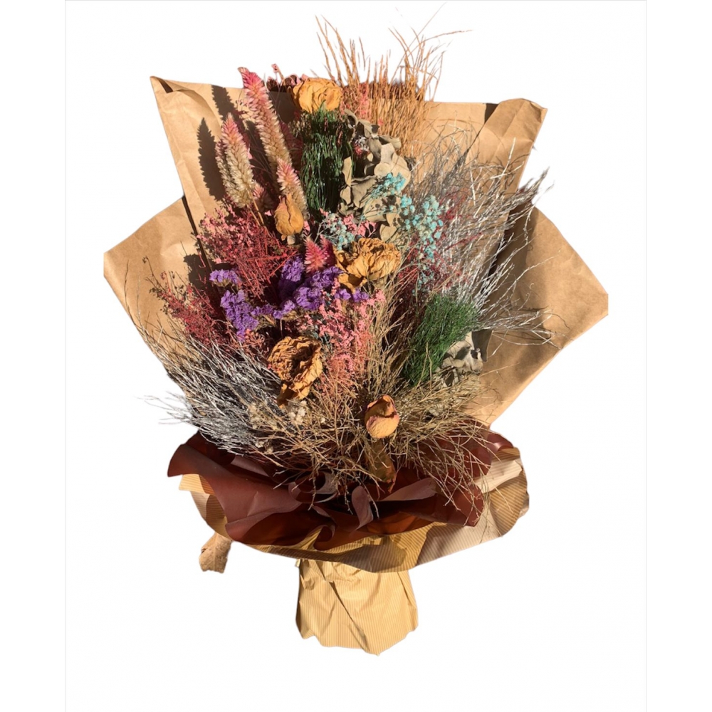 Ramalhete de flores desidratadas